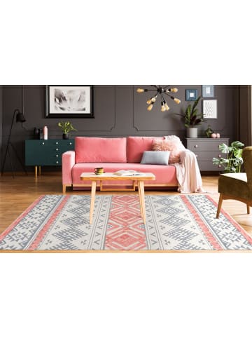 Arte Espina Kurzflor Teppich Ethnie 225 in grau - apricot - rechteckig