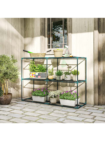 Outsunny Pflanzenständer in Dunkelgrün 143L x 48B x 100H cm