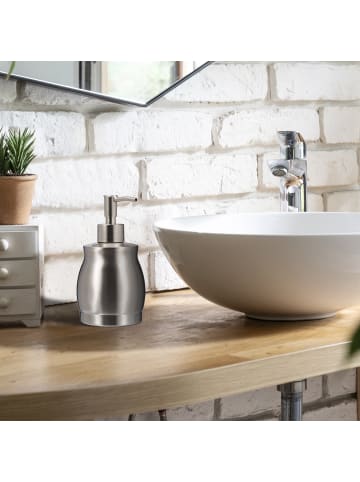 relaxdays 2 x Seifenspender in Silber - 390 ml