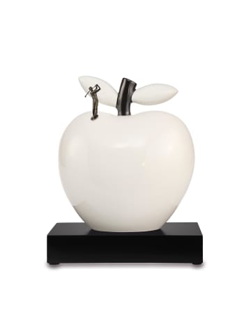 Deko-Objekt Apfel "Hole in One" Studio 8 Art & Apple in Weiß 28 cm