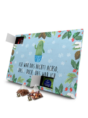 Mr. & Mrs. Panda Adventskalender Kaktus Heilig mit Spruch in Eisblau