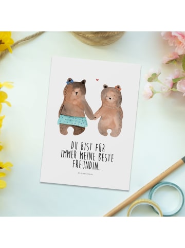 Mr. & Mrs. Panda Wanddeko Bär Freundin mit Spruch in Weiß