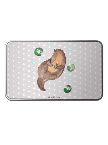 Mr. & Mrs. Panda Kaffeedose Otter Seerose ohne Spruch in Grau Pastell