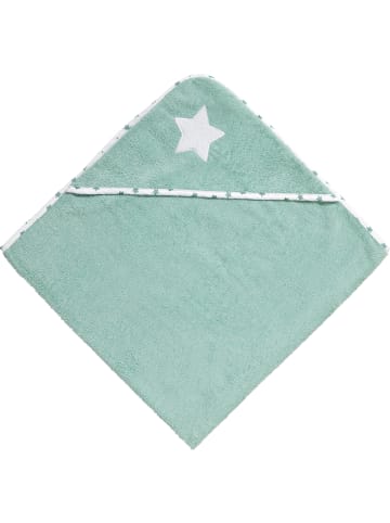 Erwin Müller Frottier Kapuzenbadetuch in mint-weiß