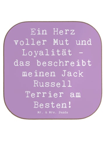Mr. & Mrs. Panda Untersetzer Spruch Jack Russell Terrier mit Spruch in Lavendeltraum