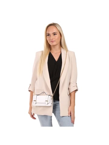 Toscanto Leder Handtasche Toscanto Tasche weiß ca. 19cm