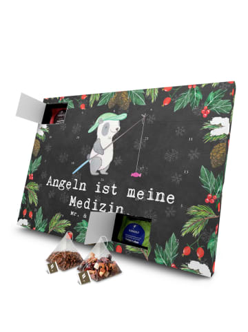 Mr. & Mrs. Panda Tee Adventskalender Panda Angeln mit Spruch in Kreidetafel
