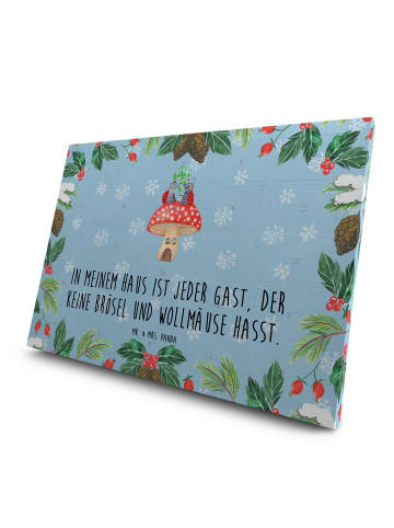 Mr. & Mrs. Panda Adventskalender Marienkäfer Fliegenpilz mit Spruch in Eisblau