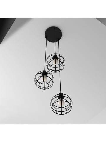 home24 Pendelleuchte Le Vey II in Schwarz