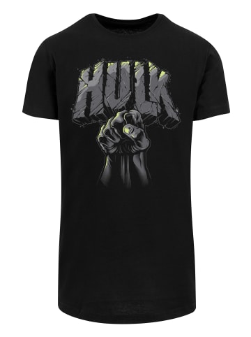 F4NT4STIC Long Cut T-Shirt Marvel Superhelden Hulk Punch Logo' in schwarz