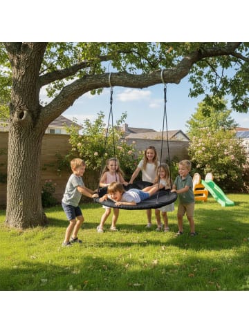 relaxdays Nestschaukel in Schwarz – 100 cm