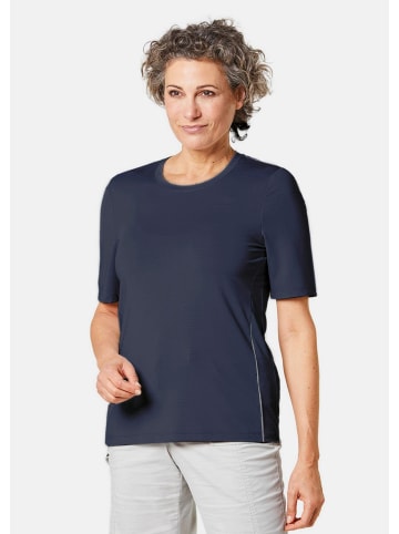 GOLDNER Kurzgröße:  Shirt Sport-Shirt mit Reflektoren in marine