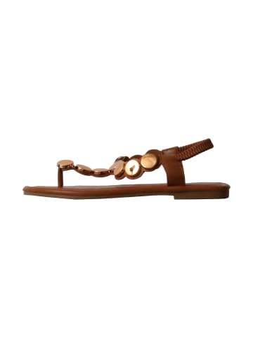 Sixth Sens Flache Slipper-Sandalen „Paris“ Braun