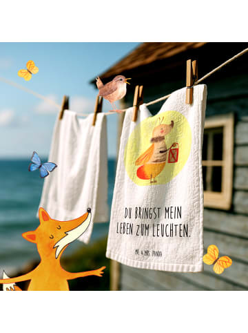 Mr. & Mrs. Panda Handtuch Glühwürmchen mit Spruch in Weiß