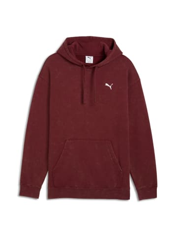 Puma Elevated Relaxed Wash mit Kägurutaschen in Dunkelrot