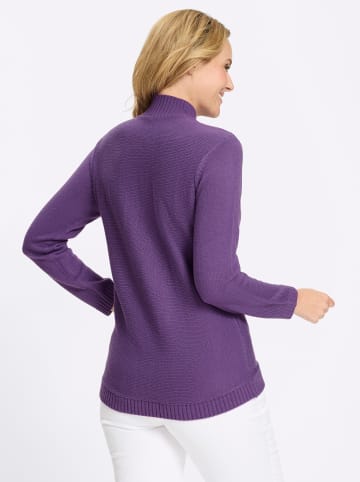 Sieh an! Stehkragen-Pullover in lila
