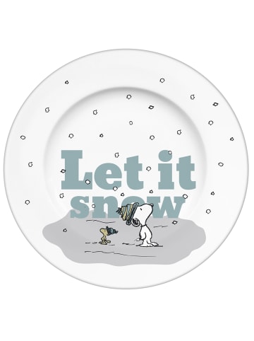 Geda Labels Teller Peanuts Winter  in Weiß - 20,5 cm