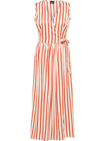 DreiMaster Damen Wickelkleid in Rot Creme