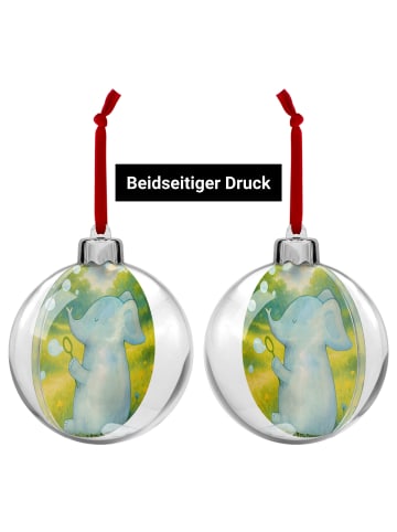 Mr. & Mrs. Panda Weihnachtskugel Elefant Seifenblasen Design ohn... in Weiß