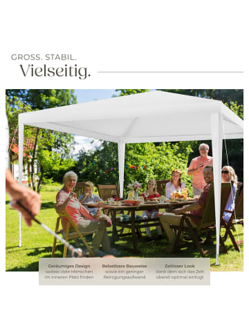 tectake Partyzelt Barinas mit 3 Seitenteilen, wasserdicht, 3x3m