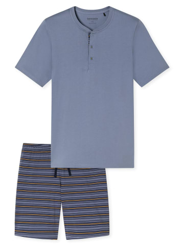Schiesser Pyjama Casual in blaugrau