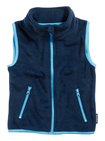 Playshoes Fleece-Weste farbig abgesetzt in Marine