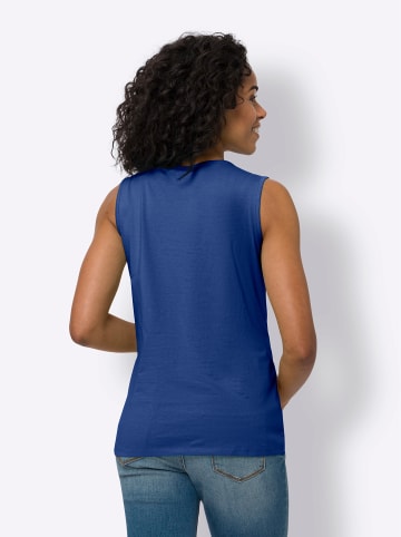 Sieh an! Shirttop in royalblau-weiß