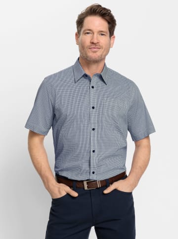 WITT WEIDEN Kurzarm-Hemd in marine-kariert