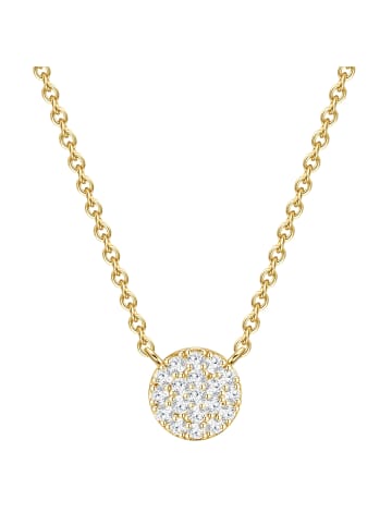 Glanzstücke München Halskette Sterling Silber Zirkonia in gelbgold