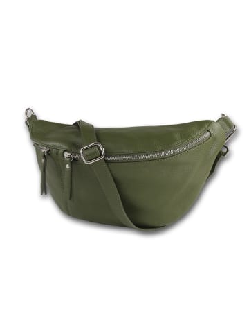 Toscanto Leder Gürteltasche Toscanto Tasche grün ca. 37cm