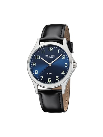 Regent Armbanduhr-Analog schwarz mittel (ca. 39mm) Regent Lederarmband