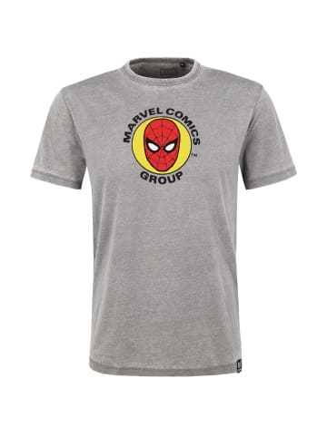 Recovered T-Shirt Marvel Spider-Man Circle  Light Grey in Hellgrau