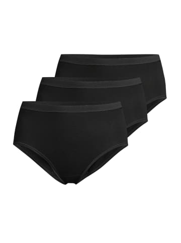 Conta Maxi Slip Feinripp in Schwarz