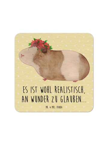 Mr. & Mrs. Panda Tischuntersetzer Meerschweinchen Weisheit mit S... in Gelb Pastell