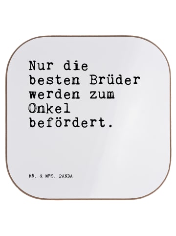 Mr. & Mrs. Panda Untersetzer für Gläser Nur die besten Brüder...... in Weiß