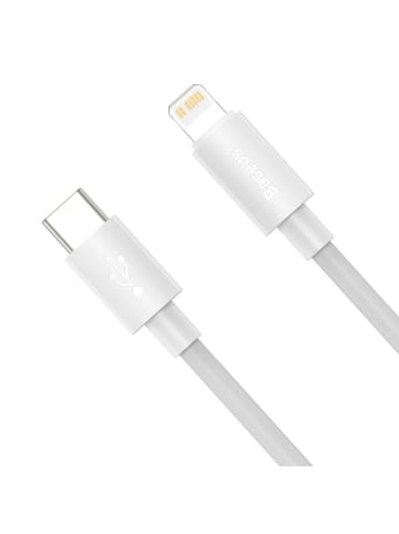 Wisam® 2 Stück Schnell-Ladekabel USB-C auf Lightning PD 20W 1.5m Weiß
