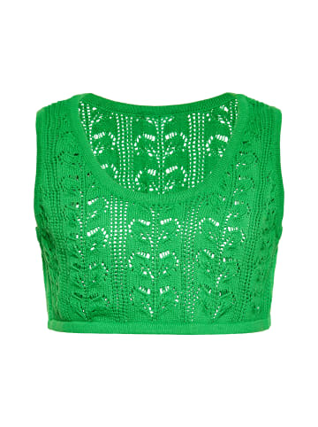 Swirly Damen Crop-Top in Grün