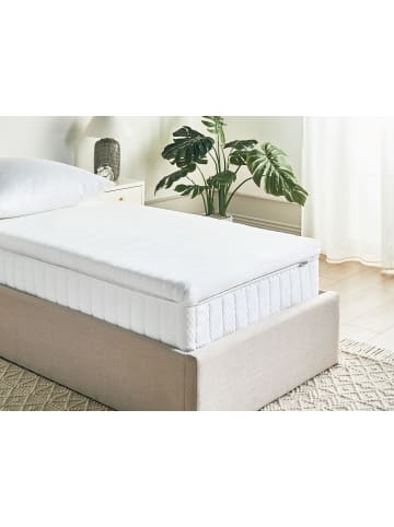 Beliani Topper DAZZEL in Weiß - (W) 90 x (H) 6 x (L) 200 cm
