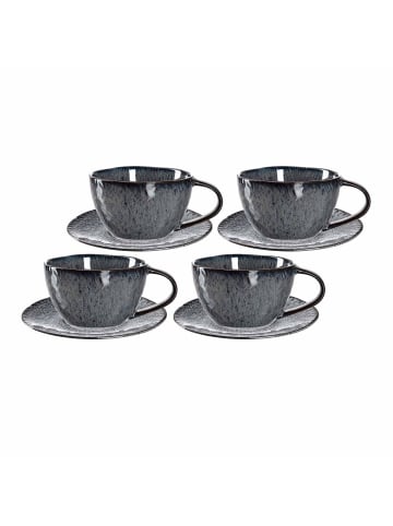 LEONARDO 4er Set Cappuccinotassen Matera 180 ml in Anthrazit