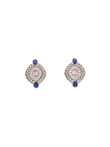 gaya Women Earrings in Silver  Pink Navy