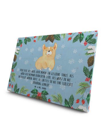 Mr. & Mrs. Panda Tee Adventskalender Corgie mit Spruch in Eisblau