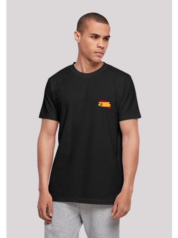 F4NT4STIC T-Shirt Spanien Flagge Spain in schwarz