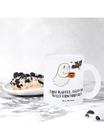 Mr. & Mrs. Panda Teetasse Gespenst Kaffee mit Spruch in Transparent