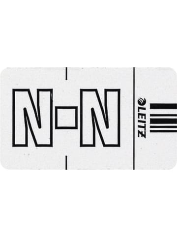 Leitz Orgacolor Buchstabensignal N Packung mit 250 Stück weiß