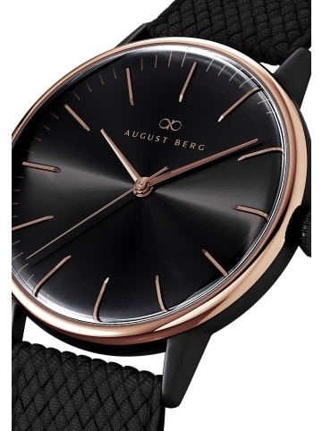 August Berg Armbanduhr Serenity Blackberry N°3 in black_rosegold sunray_black