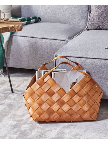 Beliani Korb QARA in Braun - (W) 40 x (H) 42 x (L) 27 cm