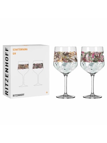 RITZENHOFF 2er Set Gin-Gläser Schattenfauna 720 ml in transparent