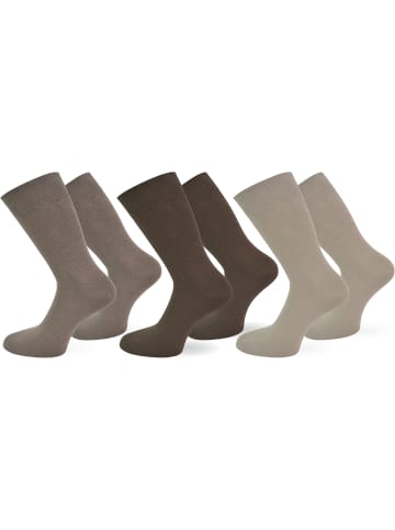 normani 6 Paar Herrensocken For Men in Braun sortiert