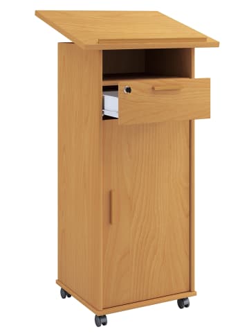 VCM  Holz Stehpult Rednerpult Stehtisch Rollen Melta T in Buche