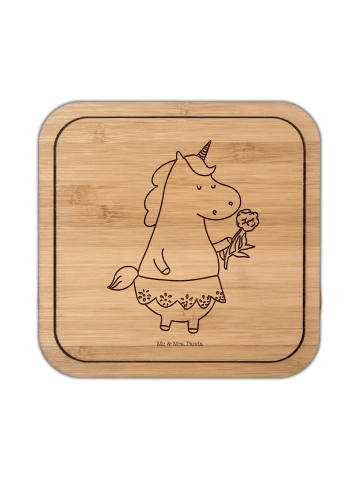 Mr. & Mrs. Panda Untersetzer Kork Einhorn Dame ohne Spruch in Transparent